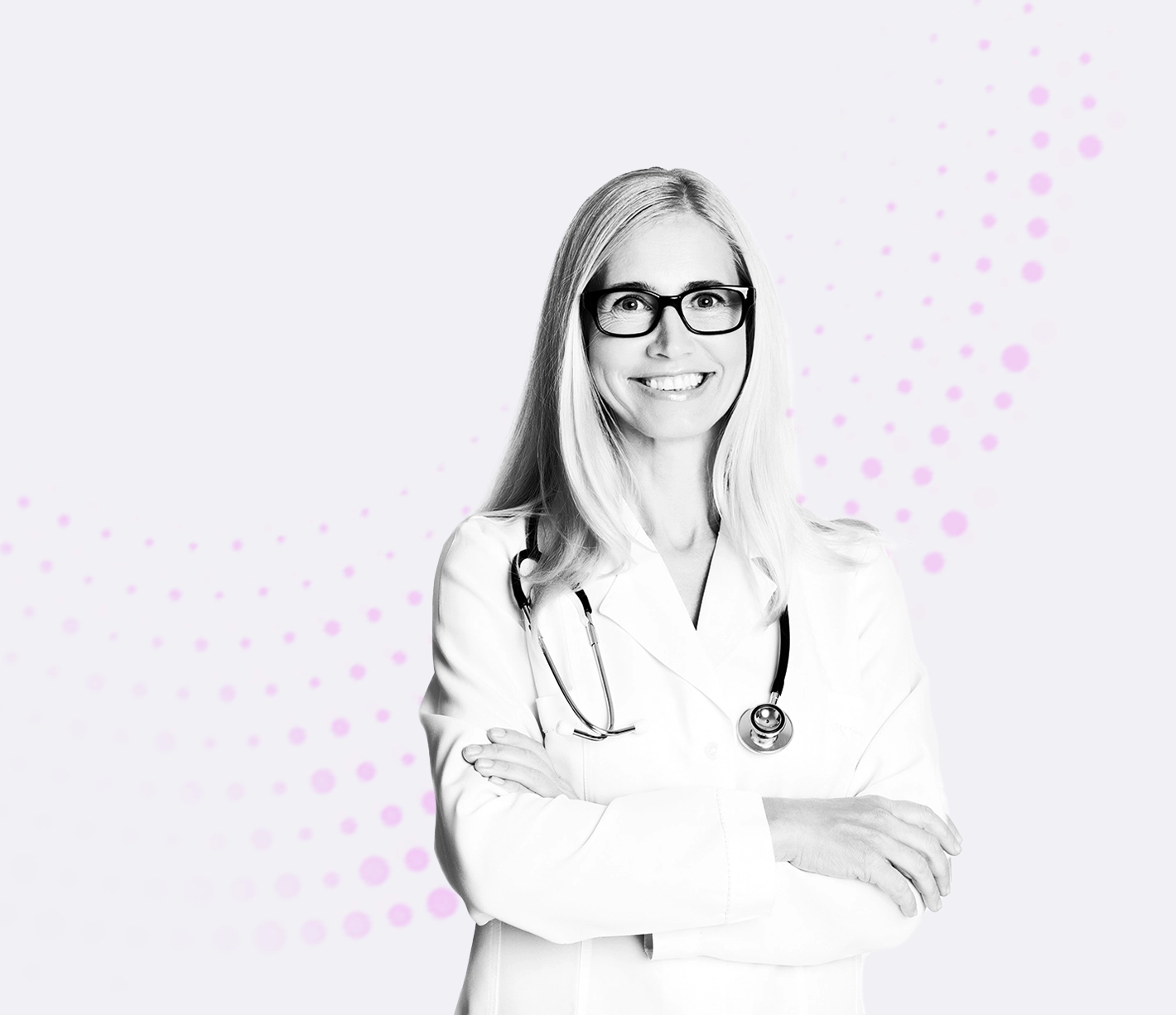 Woman doctor with glasses