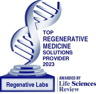Top Regenerative Medicine Solutions Provider 2023 - Regenative Labs - Awarded by - Life Sciences Review